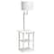 Simple Designs 57" 2 Tier Floor Lamp with USB & Outlet